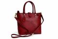 Burgundy Red Leather Tote Bag
