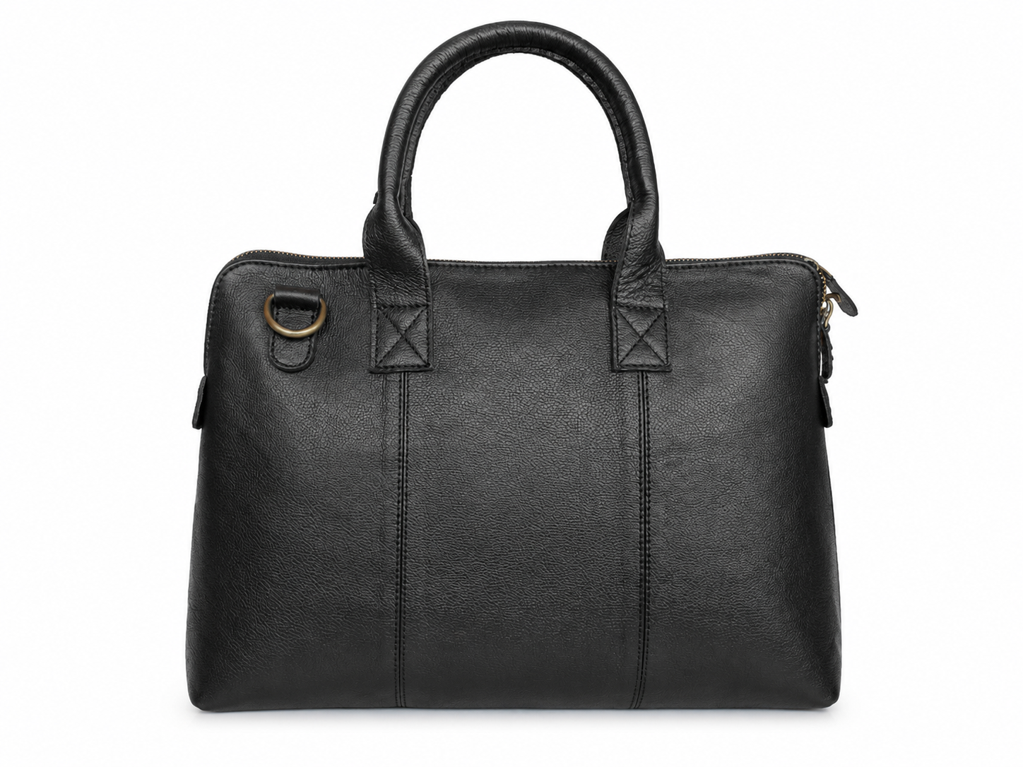 Laptop Bag – Black Glossy Leather - 13” MacBook Compatible