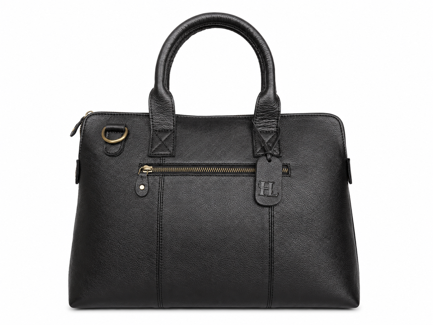 Laptop Bag – Black Glossy Leather - 13” MacBook Compatible