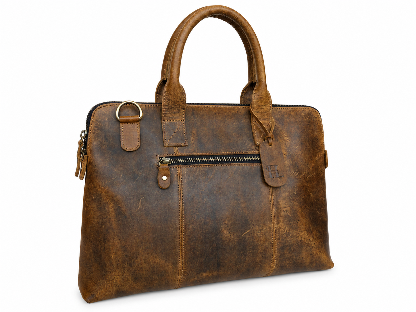 Laptop Bag – Yellow Brown Full Grain Leather - 13” MacBook Compatible
