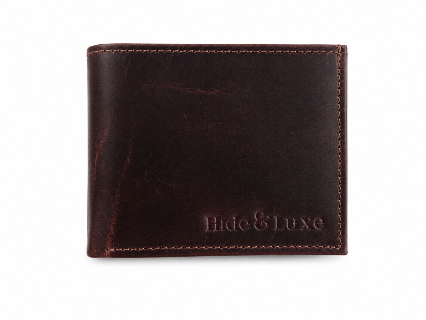 Full Grain Leather Bifold Wallet – Vintage Brown