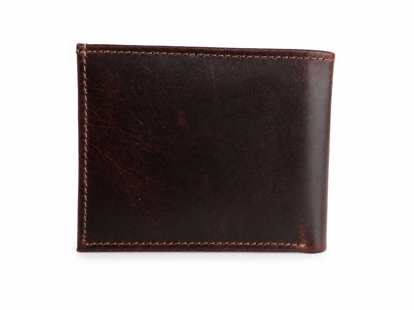 Full Grain Leather Bifold Wallet – Vintage Brown