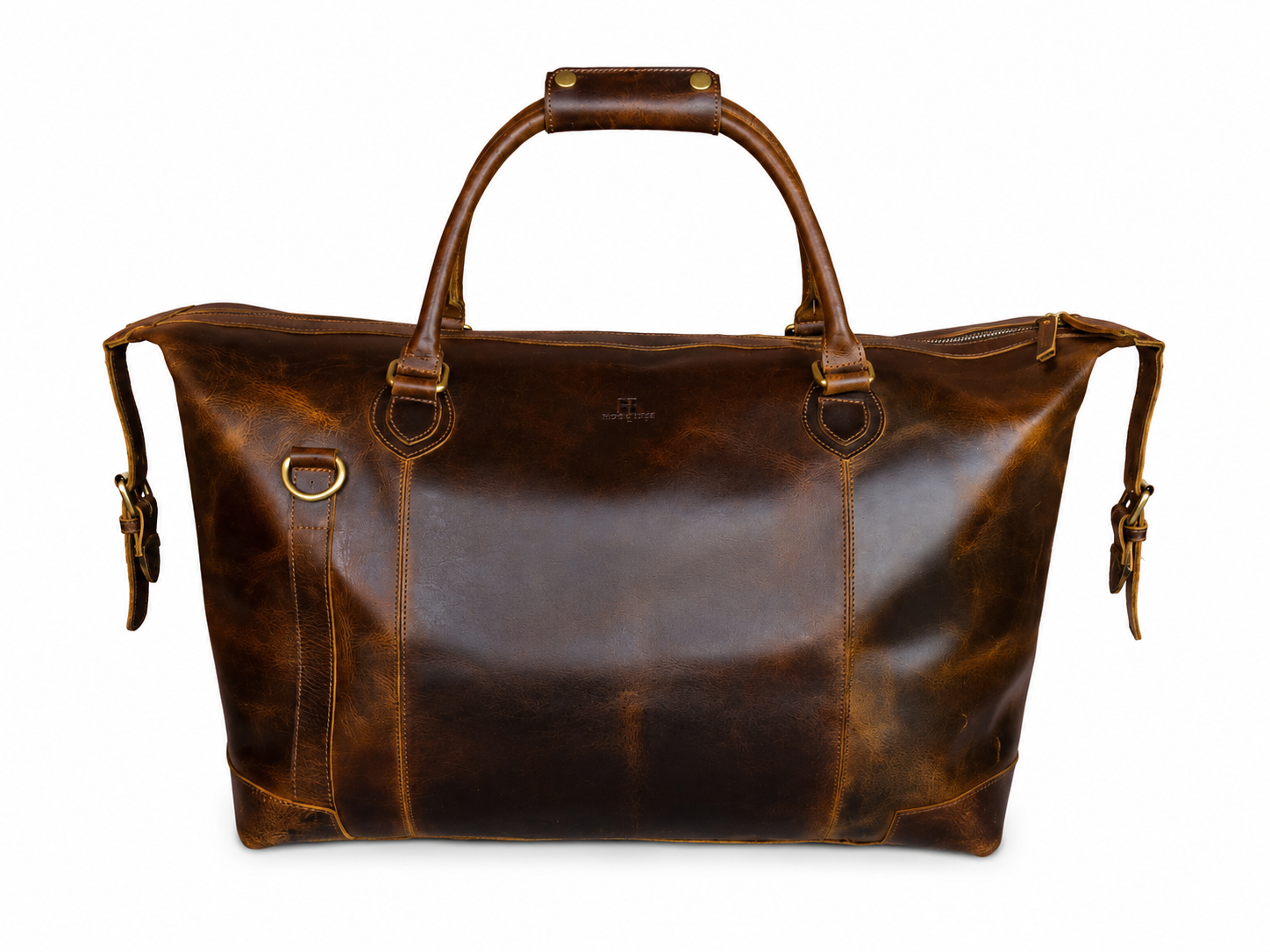 Heritage Dark Brown Buffalo Leather Travel Duffle Bag