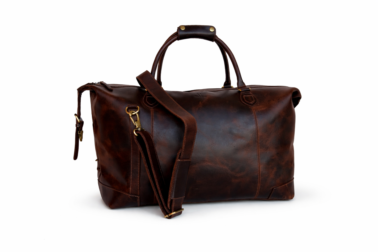 Duffle Bag – Brown - Hard Wax Buffalo Leather Travel Bag