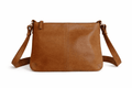 Camel Tan Soft Leather Crossbody Sling Bag