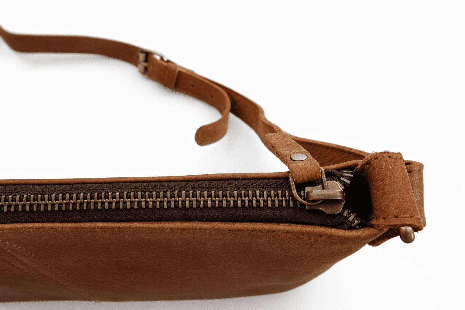 Camel Tan Soft Leather Crossbody Sling Bag
