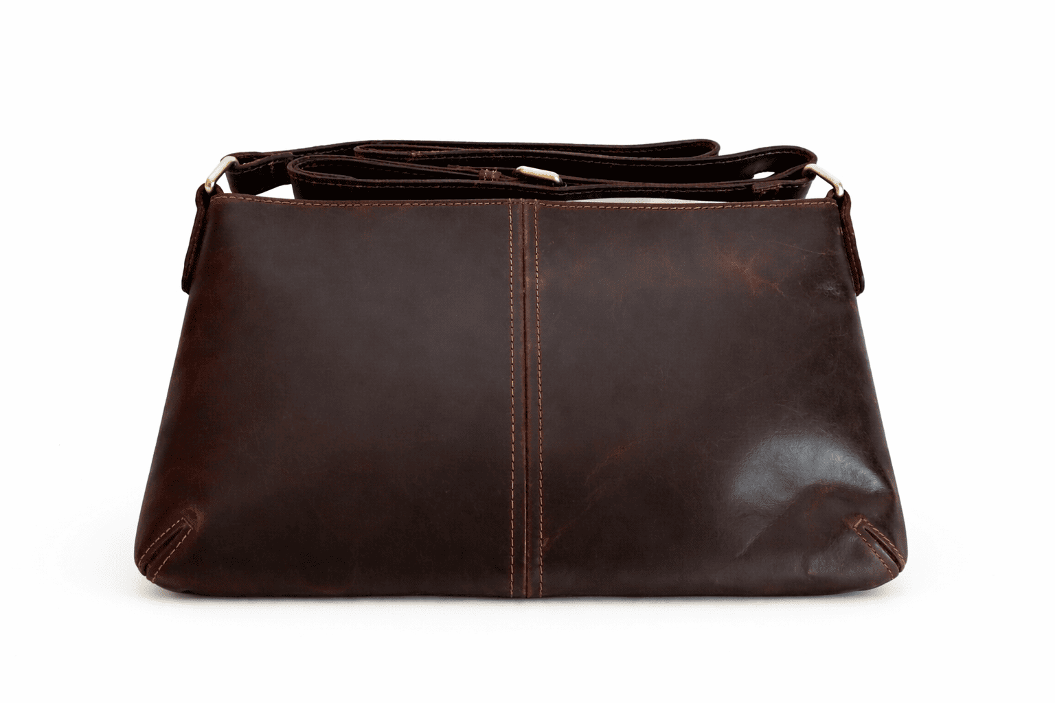 Vintage Hunter Brown Leather Crossbody Sling Bag